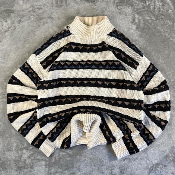 Union Bay Other - Vintage 90’s Syncs By Union Bay Cotton Blend Striped Turtleneck Sweater Size M